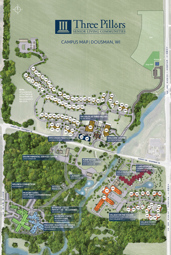 Three pillars Senior living Communities Campus