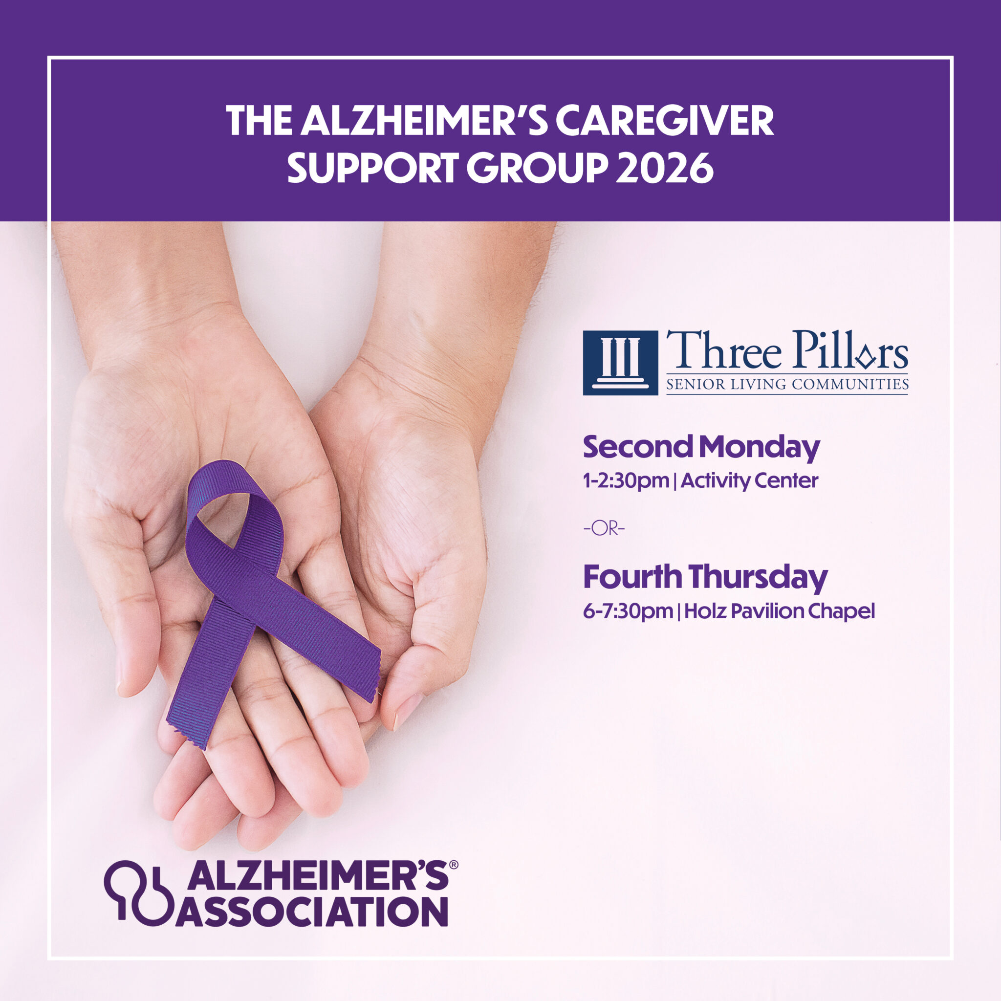 THE ALZHEIMER’S CAREGIVER SUPPORT GROUP 2026 - Three Pillars Senior ...