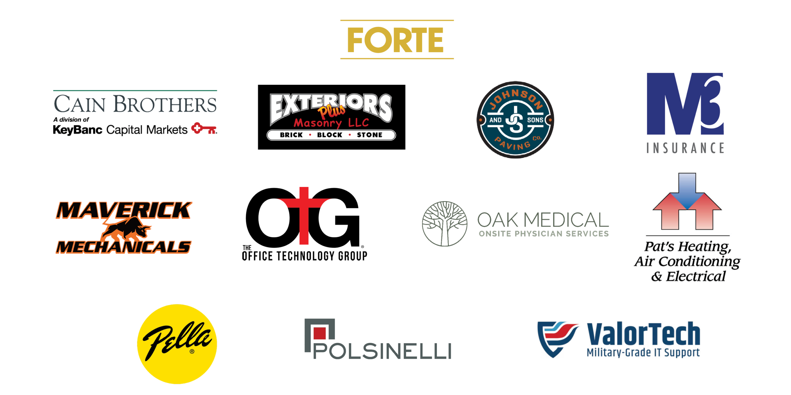 2026 GALA - FORTE Sponsor Logos
