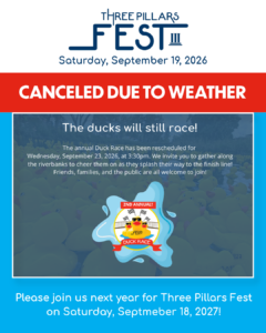 Three Pillars Fest Cancellation Social Post