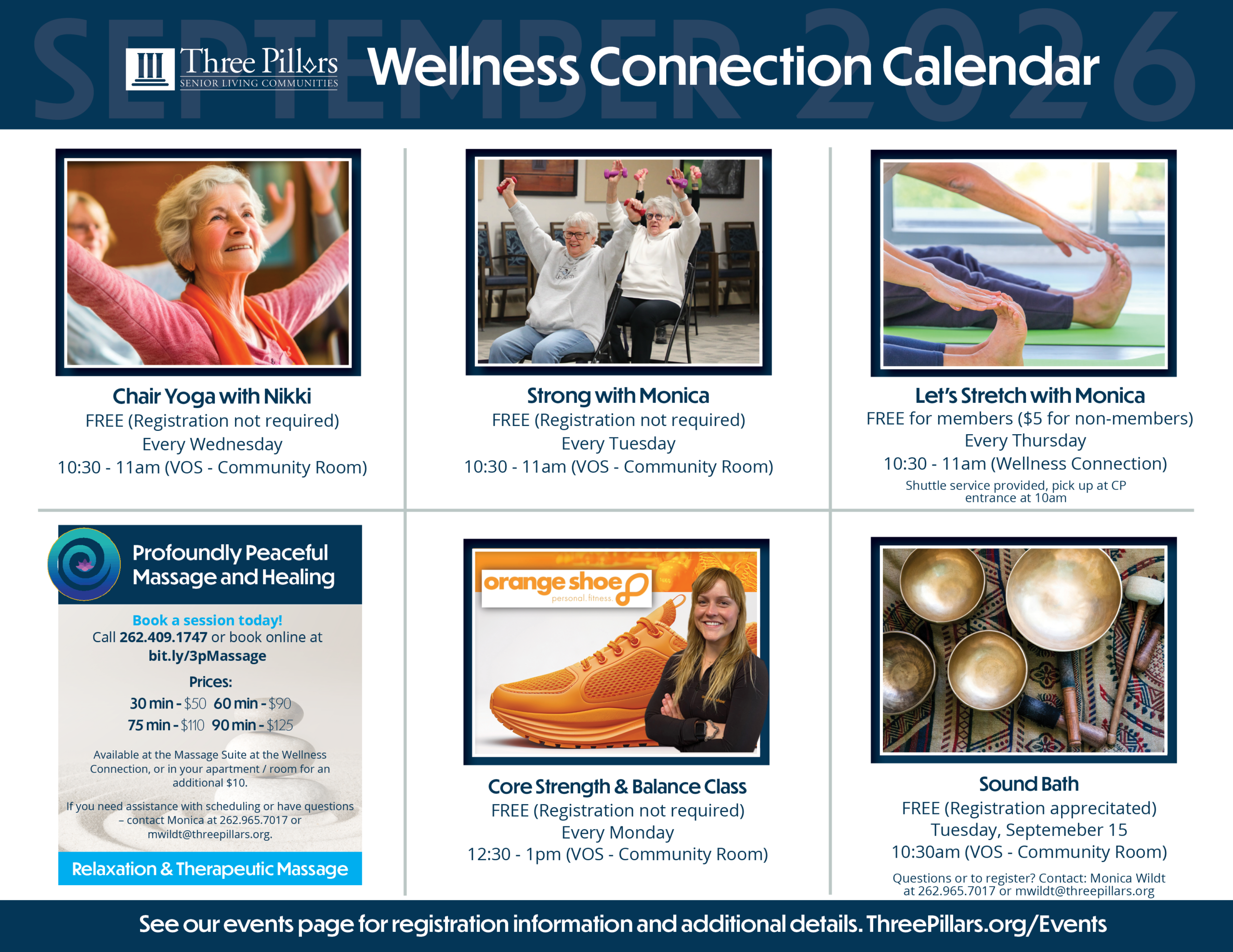 Wellness Connection Monthly Calendar - Sep 2026