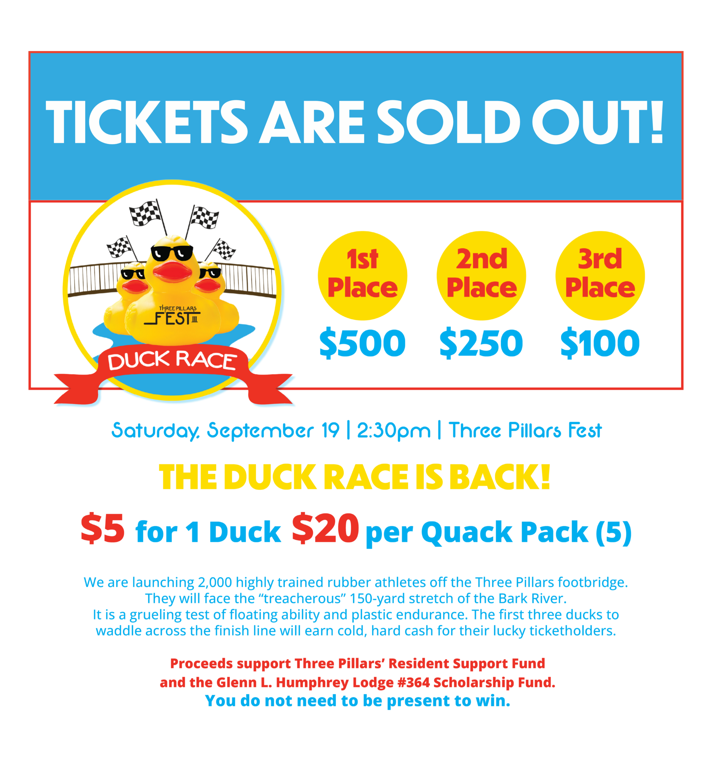 Duck Race Sold Out - Web