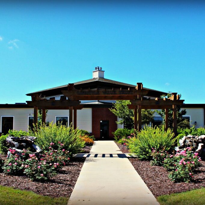 Entrance to chapel at assisted living facility