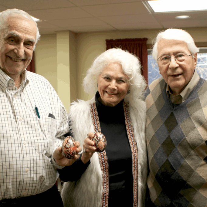 Three Pillars resident artists posing for photo